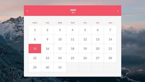 Html calendar