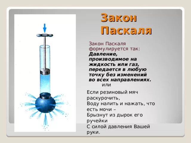 Формула закона Паскаля давление жидкости и газа. Закон Паскаля давление производимое на жидкость. Передача давления жидкостями и газами закон Паскаля формула. Давление производимое на жидкость или ГАЗ передается в любую точку. Газ оказывает по всем направлениям давление