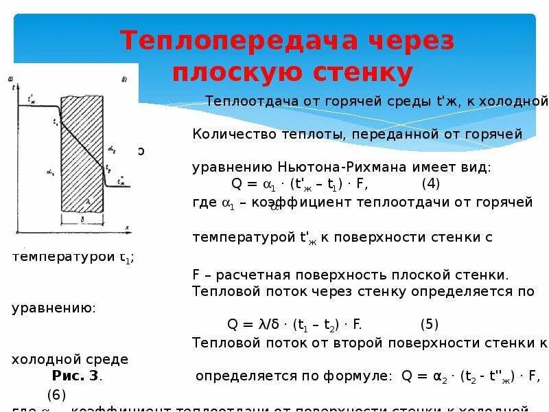 Конструкция теплопередачи. Коэффициент теплопередачи для плоской стенки. коэффициент теплопередачи формула для плоской стенки. теплопроводность через однослойную плоскую стенку. тепловой поток через плоскую стенку формула.