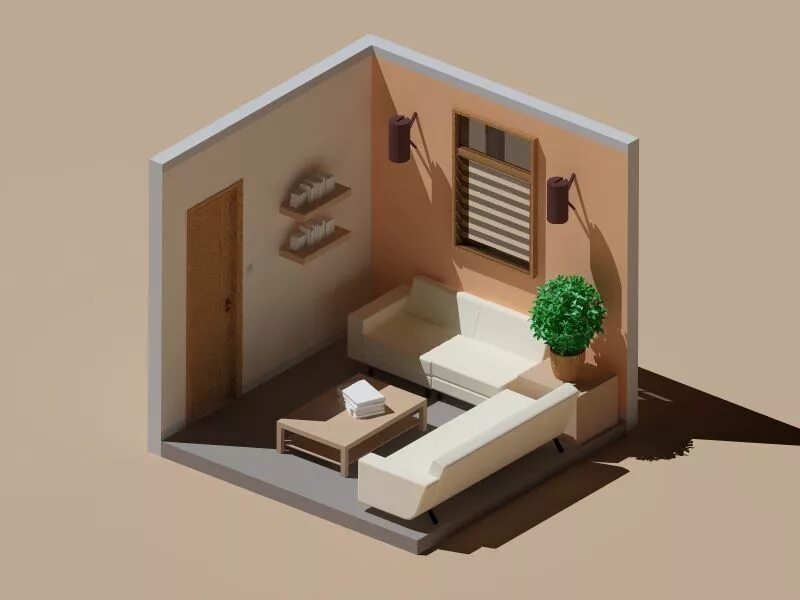 Waiting Room Isometric design, Waiting room design, Isometric art
