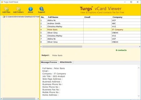 Begin vcard version