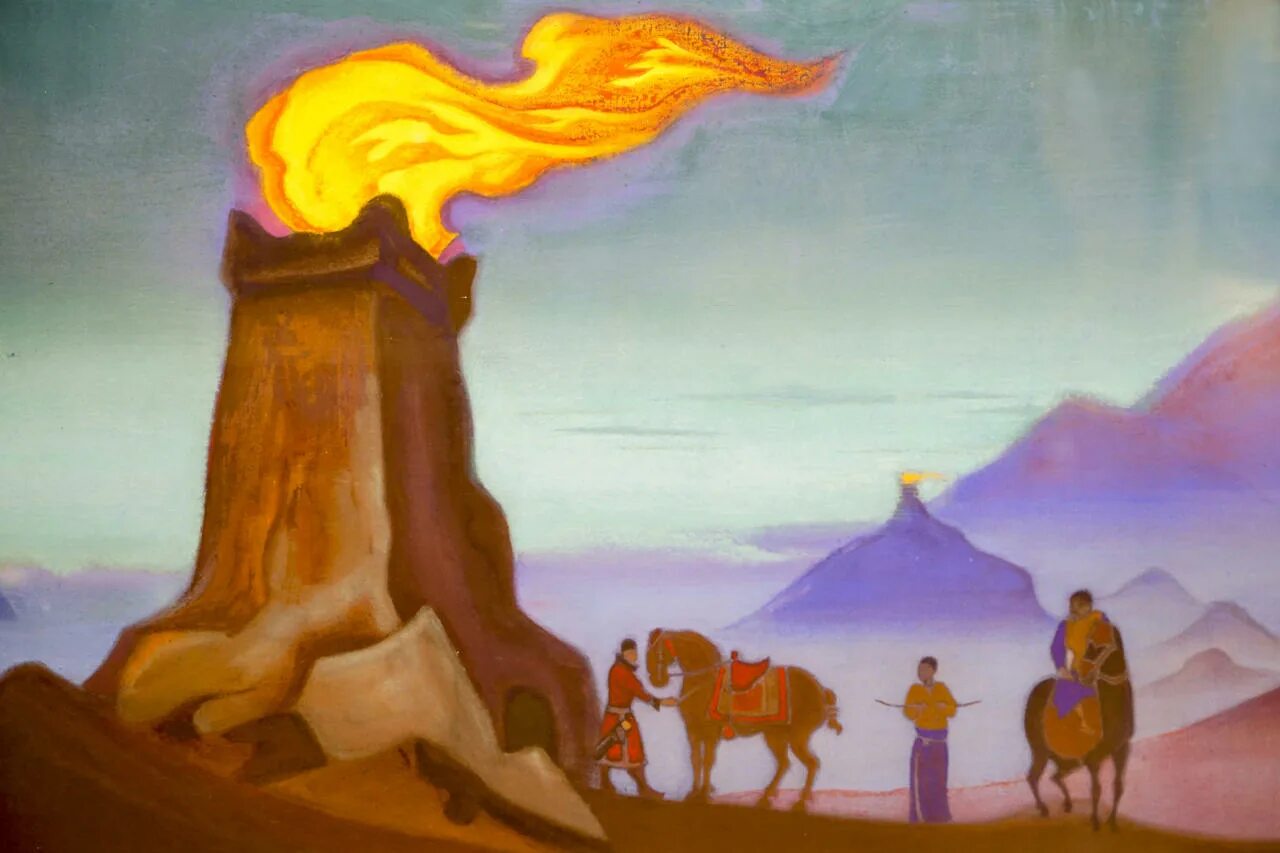 Николай константинович рерих агни йога. Картина николая рериха «огни победы». Рерих цветы тимура огни победы. Картина николая рериха «огни победы». Огни победы рериха.