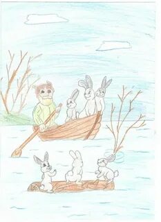 Как нарисовать дедушка мазай и зайцы