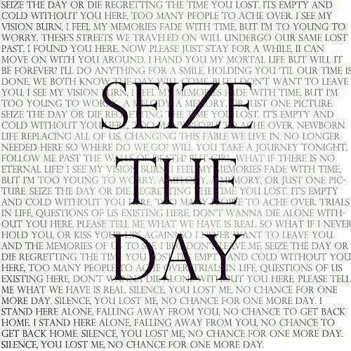 Seize the Day. "Seize the Day" Татуировка фото. Seize the Day перевод. Перевод песни seize the Day. Many day текст