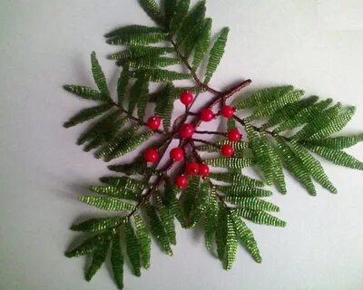 Ветка рябины своими руками
