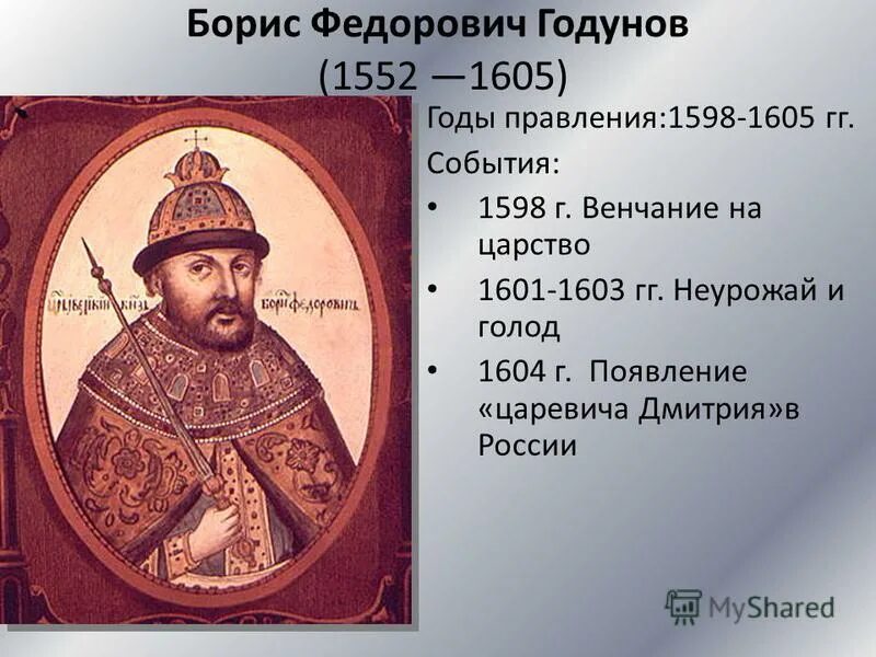 Год начала бориса годунова. Правление Бориса Годунова 1598-1605.