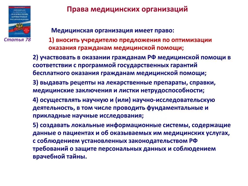 Медицинские учреждения статьи. Медицинская организация имеет право. Право медицинской организации. Мед организация имеет право.