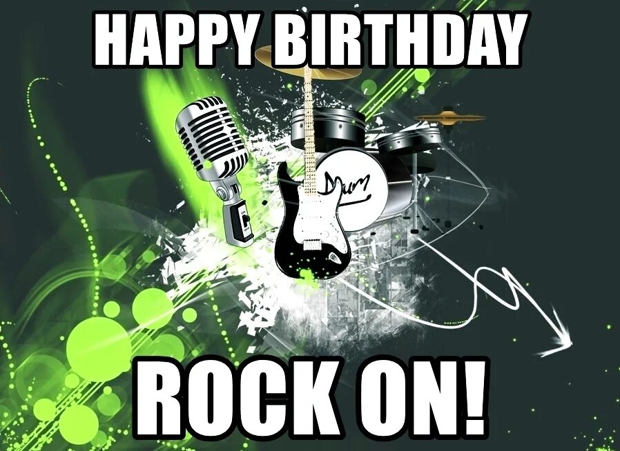 Happy Birthday рок. Открытка с днем рождения в стиле рок н ролл. День рождения рок-н-ролла. Рок ролл.