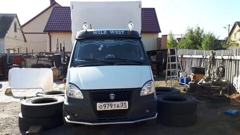 Спойлер на крышу газель