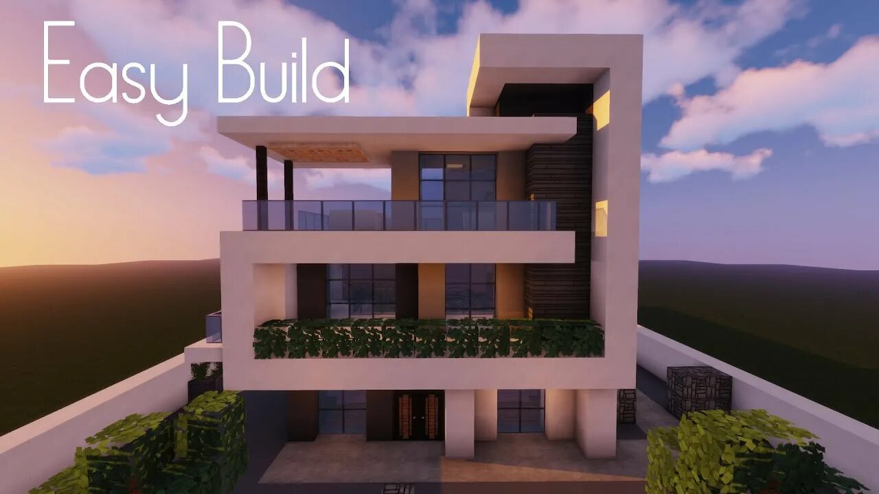 Minecraft modern house tutorial