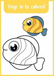 Premium Vector  Coloring book for kids cute fish