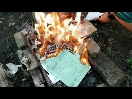Сожгла тетрадки