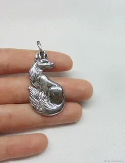 Подвеска лиса серебро