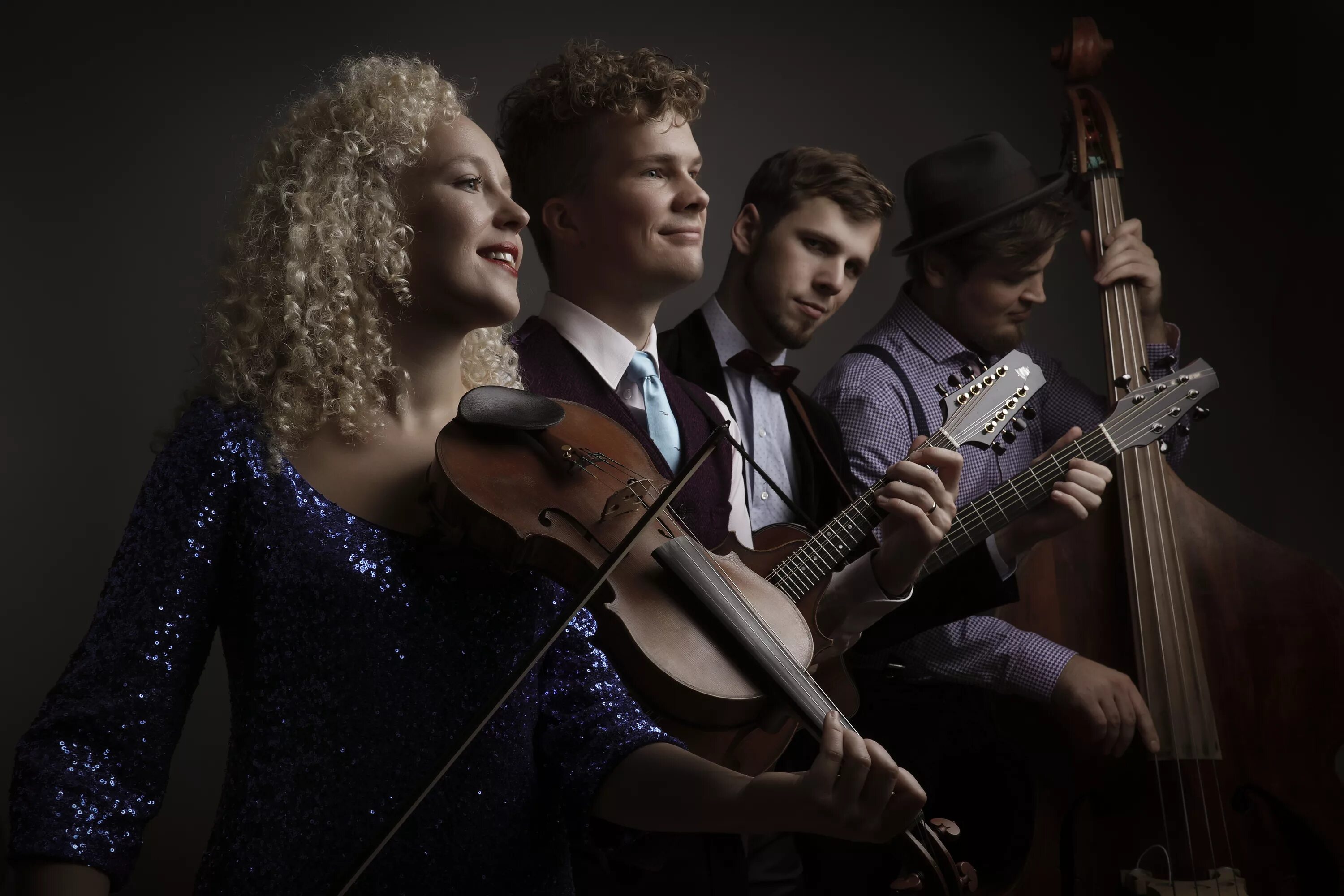 Curly strings. Curly strings band. curly bands.