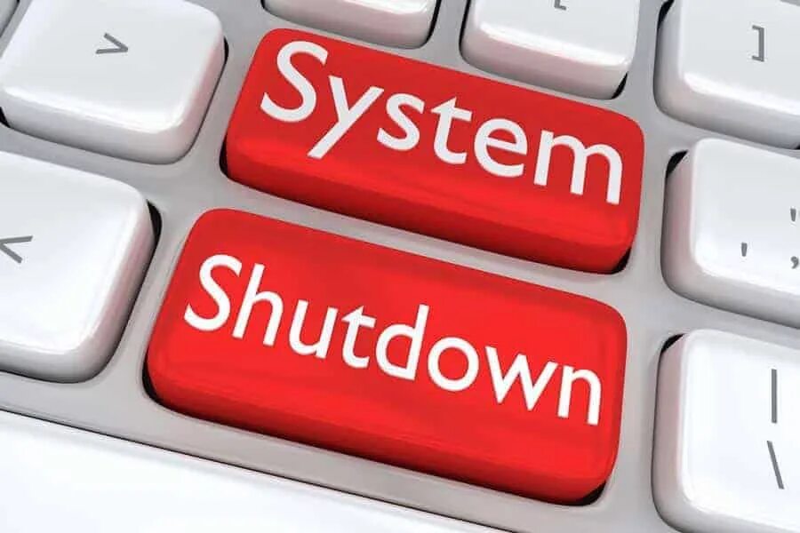 System shutting down. Shut down. System shutdown. Images shut down (a Computer). Learn more button software.