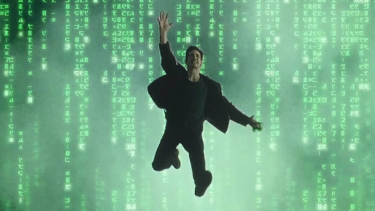 First jump. Neo Matrix dufenchmez. Нео мен. Нео прыгает. Марио матрица.