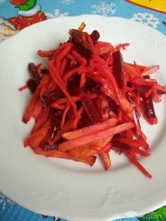 Салат жареная картошка свекла морковь