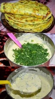 Яично творожный блин