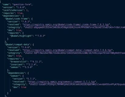 Package lock json