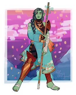 female half orc monk