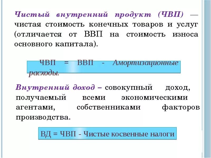 Чистый внутренний продукт (ЧВП). Чистый национальный продукт и чистый валовый продукт. Чистый внутренний продукт формула. ЧНП И ЧВП. Чистый национальный продукт отличается