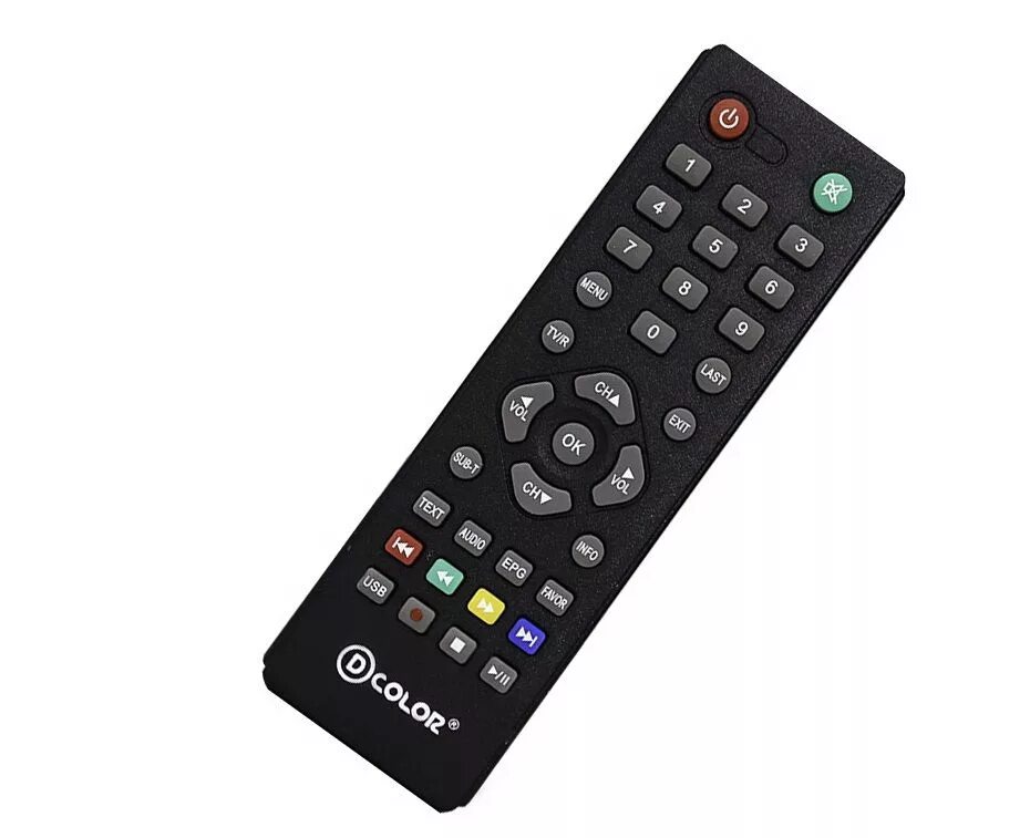 Пульт для приставки цифрового телевидения. D-color dc921hd dvb-t2. d color dc921hd пульт. пульт ду для dvb-t2 ресивера d-color dc-910hd. d color dc1302hd пульт.