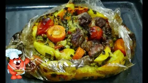 Овощи в рукаве с мясом рецепт