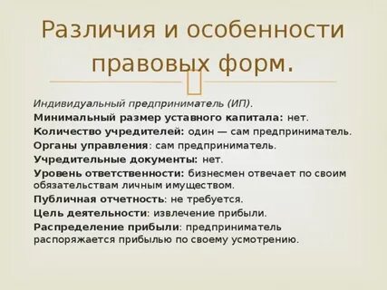 Индивидуальный предприниматель размер уставного капитала