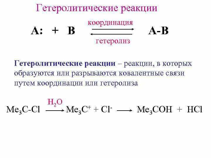 Механизм реакции пример. Гетеролитические реакции это в химии. Гомолитические и гетеролитические реакции. Пример гетеролитической реакции. Гетеролитический механизм реакции.