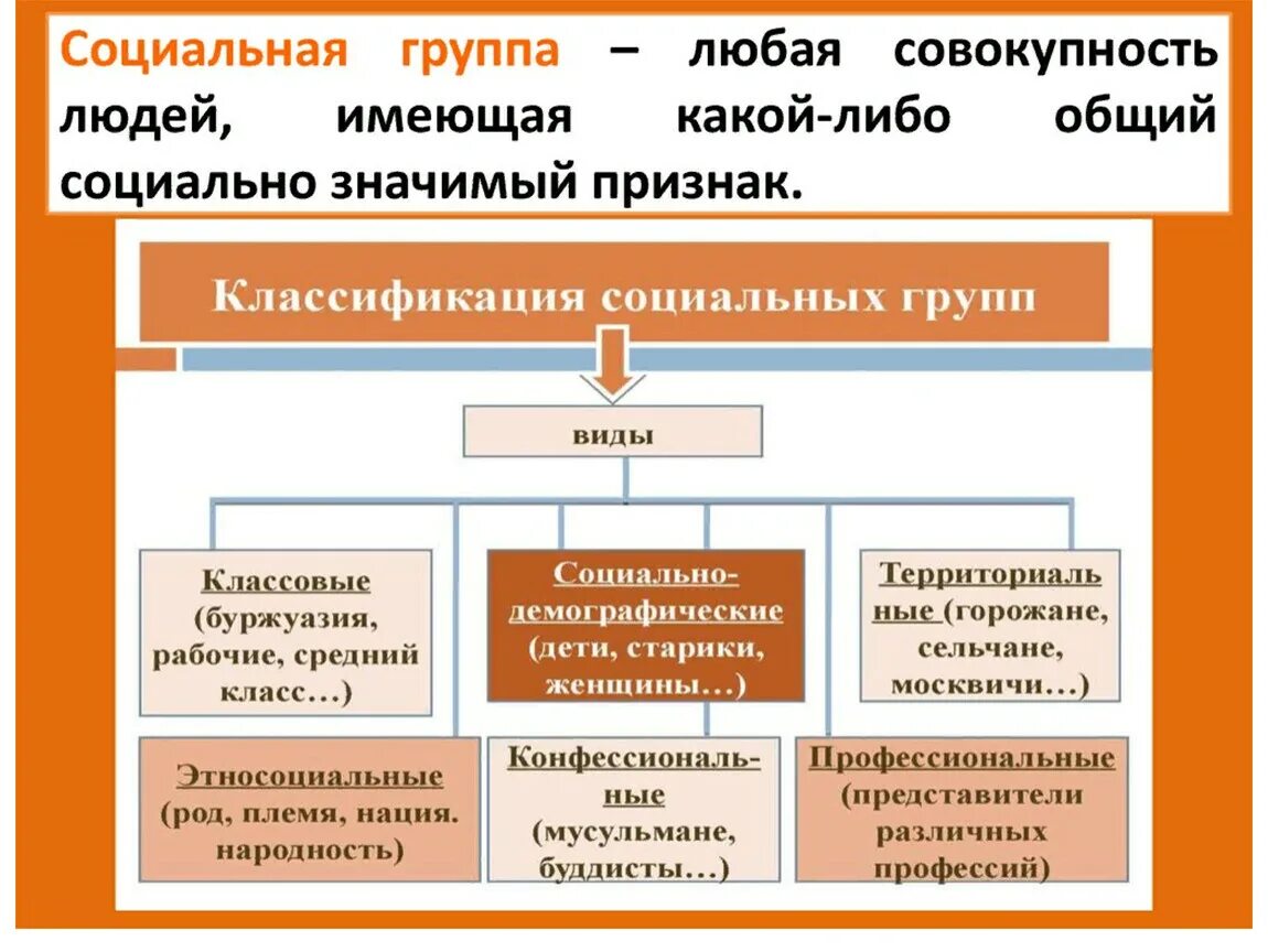 Большая социальная группа определение