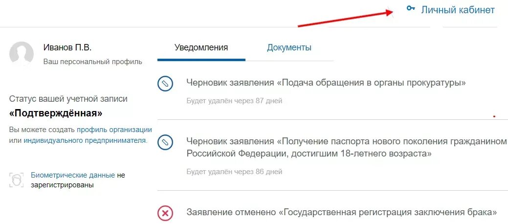 Уведомлен лично. Уведомления в личном кабинете. Уведомления личный кабинет. Отменить запись к врачу через госуслуги. Биометрия на госуслугах.