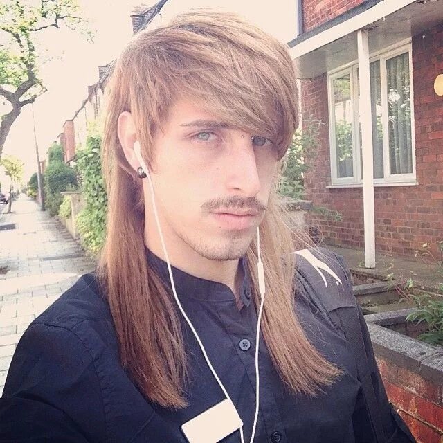 50 cortes de pelo Mullet para hombres " Largo Peinados Mullet haircut, Curly hai