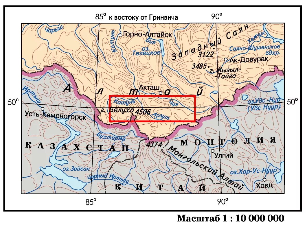 Алтайские горы на карте гора Белуха. Алтайские горы физическая карта. Хребет Листвяга. Горная система Алтай на карте. Саяны на карте евразии