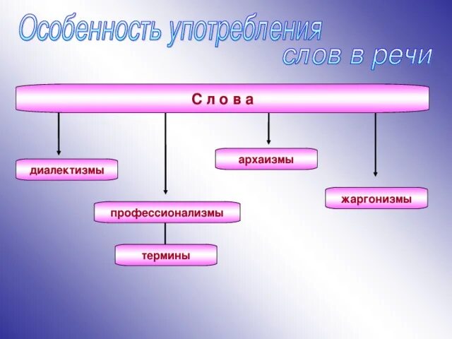 Особенности употребления в речи слова