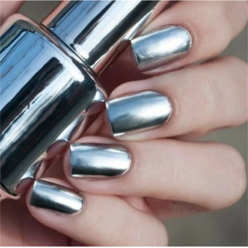 Лак с зеркальным эффектом. Металлический цвет лака. Маникюр цвет металлик. Черный лак металлик. Втирка серебро металлик.