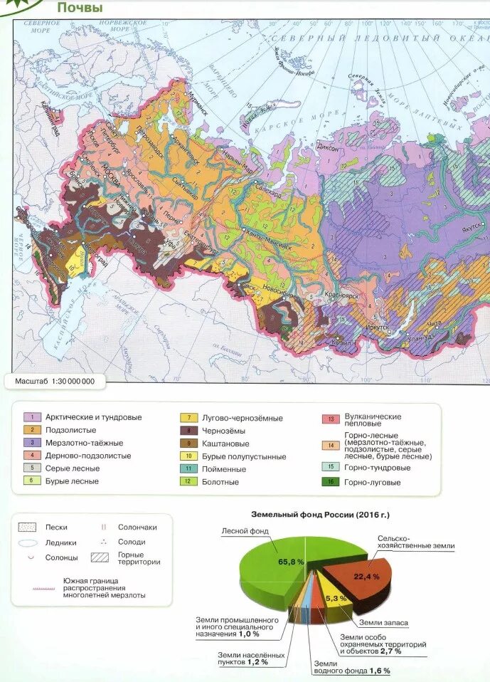 Карта почв россии 8 класс география