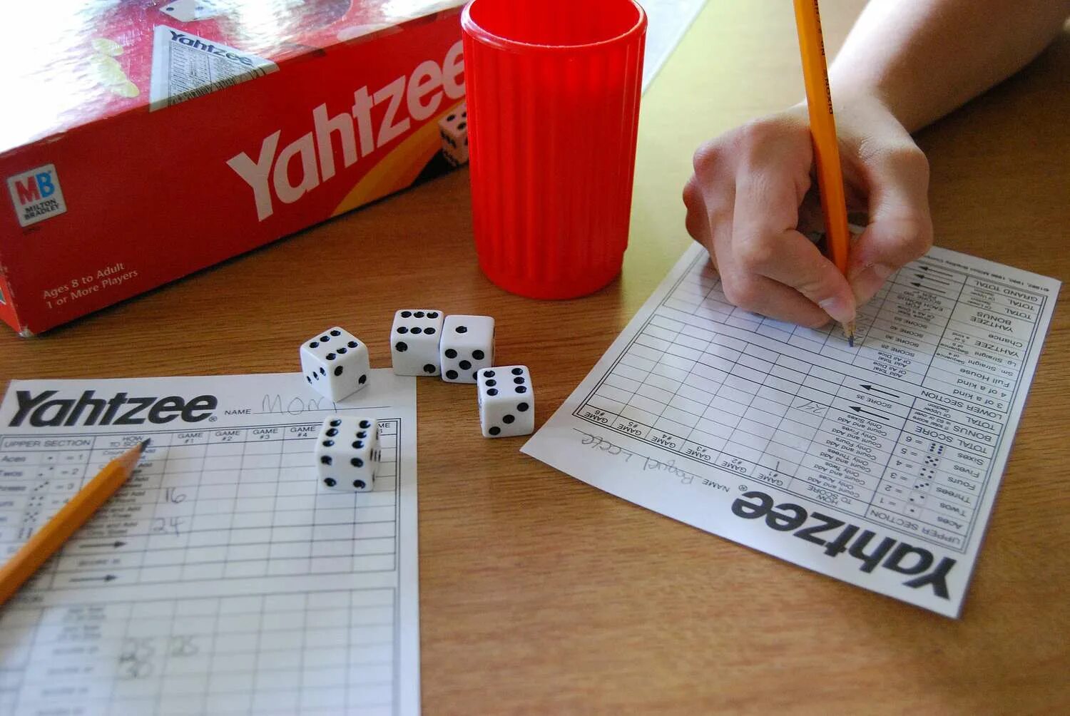 Настольная игра 5 кубиков. Игра в кости Покер. Yahtzee игра. Игра в кости Yahtzee. Кубик для настольных игр.