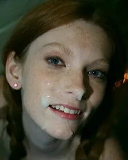 facial. redhead. cum. freckles. girl. 