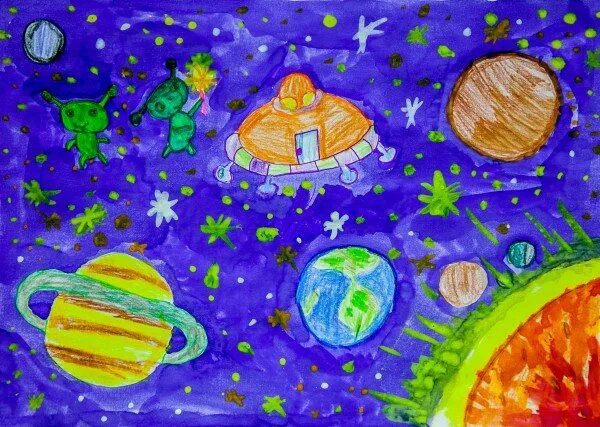 Планета рисунок 5 класс. Рисование для детей космос. Рисунок на тему космос. Планеты для рисования для детей. Космос рисунок для детей.