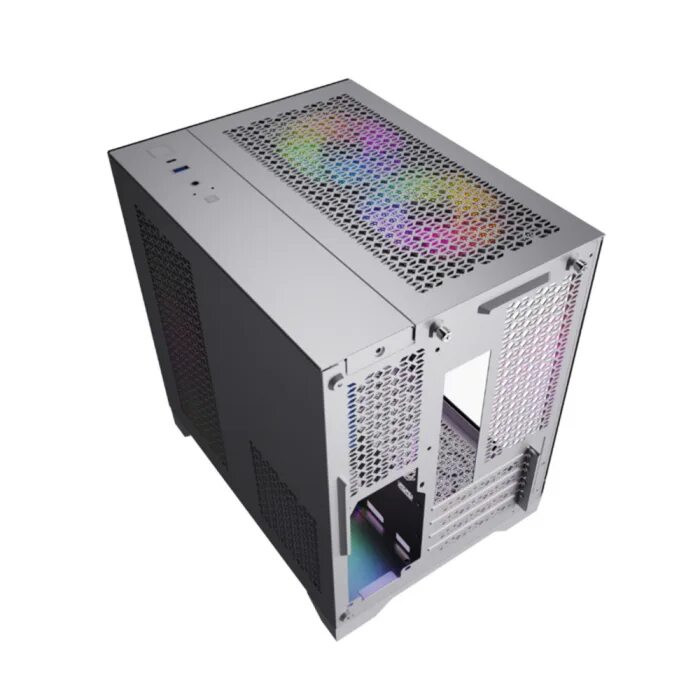 Powercase vision micro m. Powercase vision micro white cvwm-l4. корпус powercase vision micro, white, tempered glass, 4х 120mm 5-color fan, белый, matx (cvwm-l4). корпус powercase vision micro white cvwm-l4. корпус powercase vision.
