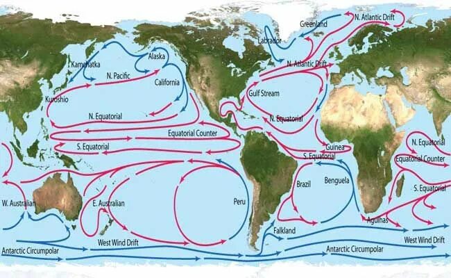 Назовите теплые течения атлантического океана. Гольфстрим и Лабрадорское течение. Тёплое течение Гольфстрим на карте. Тёплое течение Гольфстрим.