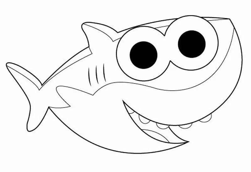Раскраска акуленок для детей распечатать The Best Printable Shark Coloring Pages 아기 상어