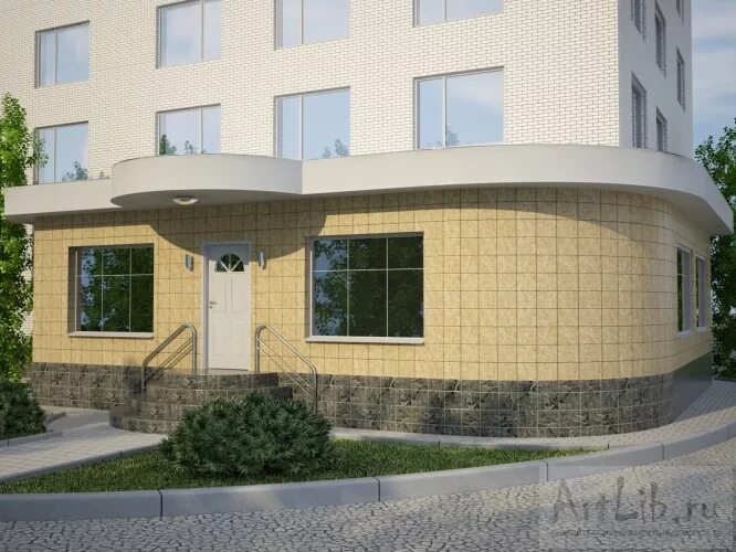 встроенно-пристроенными помещениями. пристройка к зданию магазина. встроенно пристроенные нежилые помещения. фасад административного здания. встроенно пристроенные нежилые помещения.