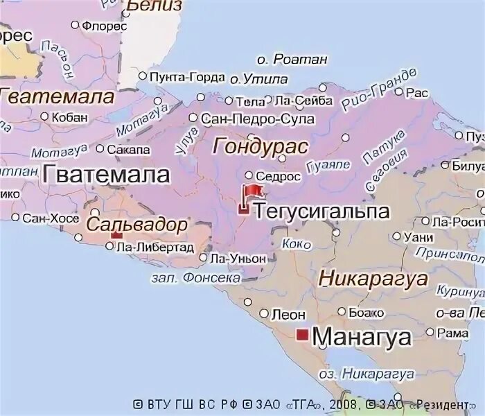 Столица гондураса на карте. Гондурас Тегусигальпа на карте. Столица Гондураса на карте Северной Америки.