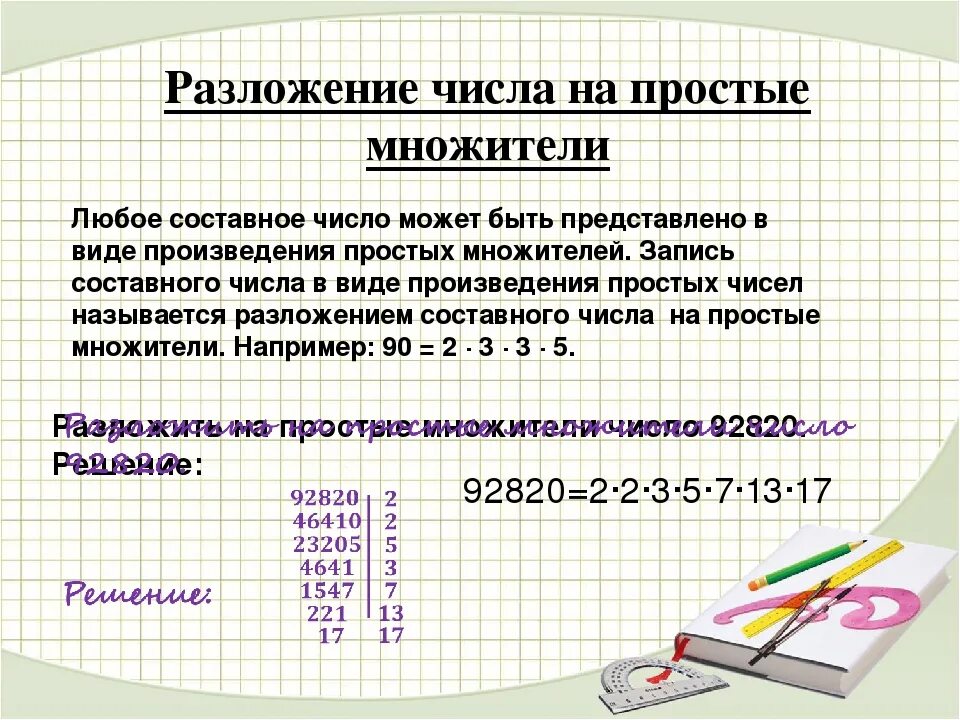 Разложение на простые множители примеры. Разложение составного числа на простые множители 6 класс. Простые числа разложение числа на простые множители 6 класс. Разложение числа на простые множители примеры