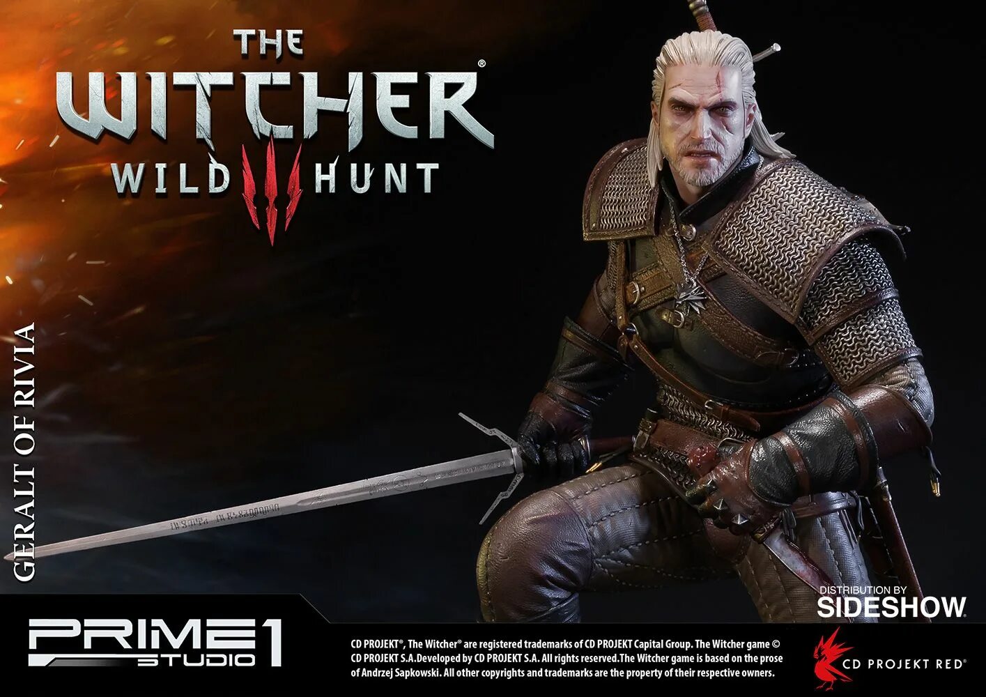 Witcher Prime 1. The Witcher III: Wild Hunt Геральт. The Witcher Statue 1/3. Геральт из Ривии коллекционная фигурка. Ведьмак 3 купить xbox