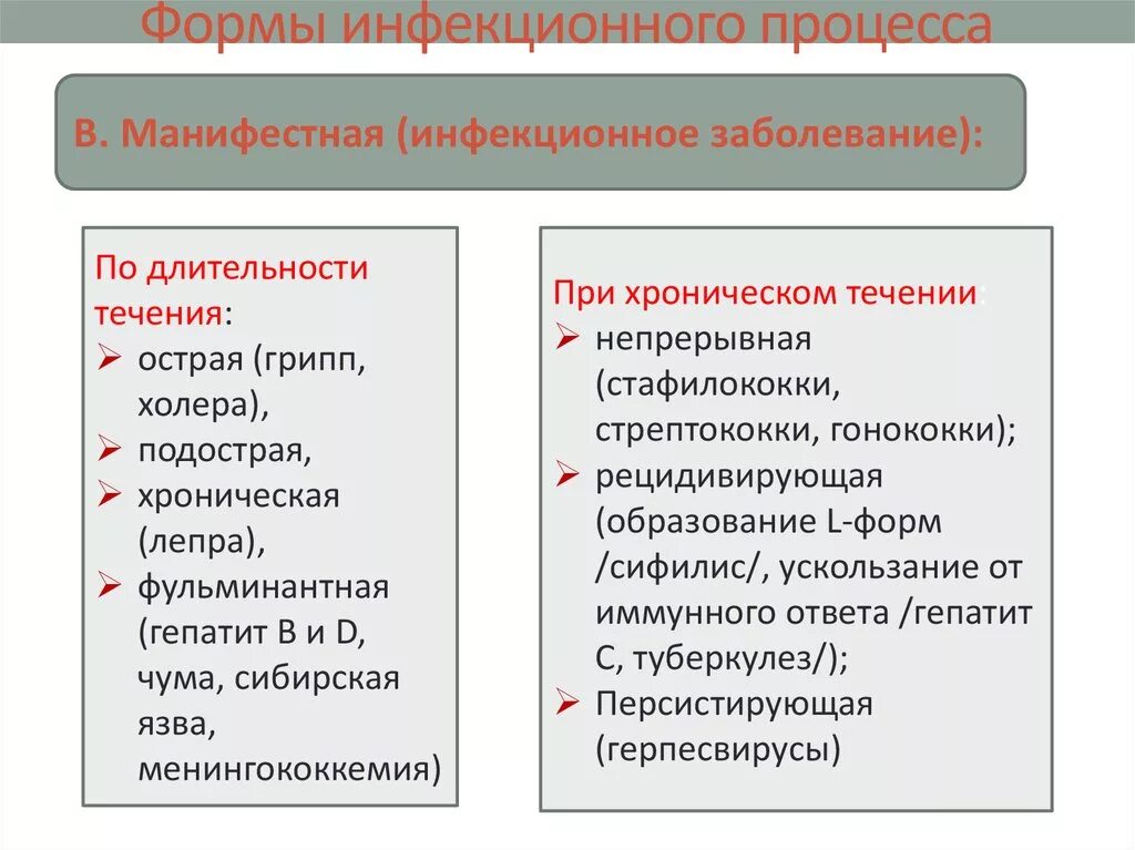 Острые и хронические поражения