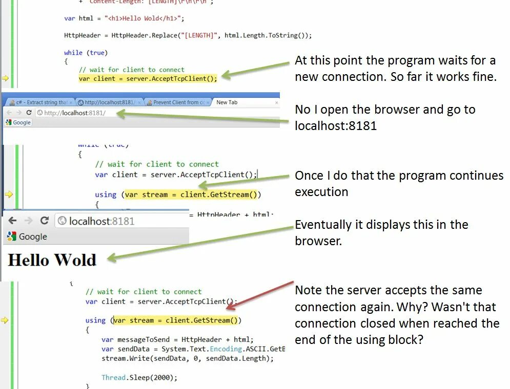 Stream write c. Stream write c