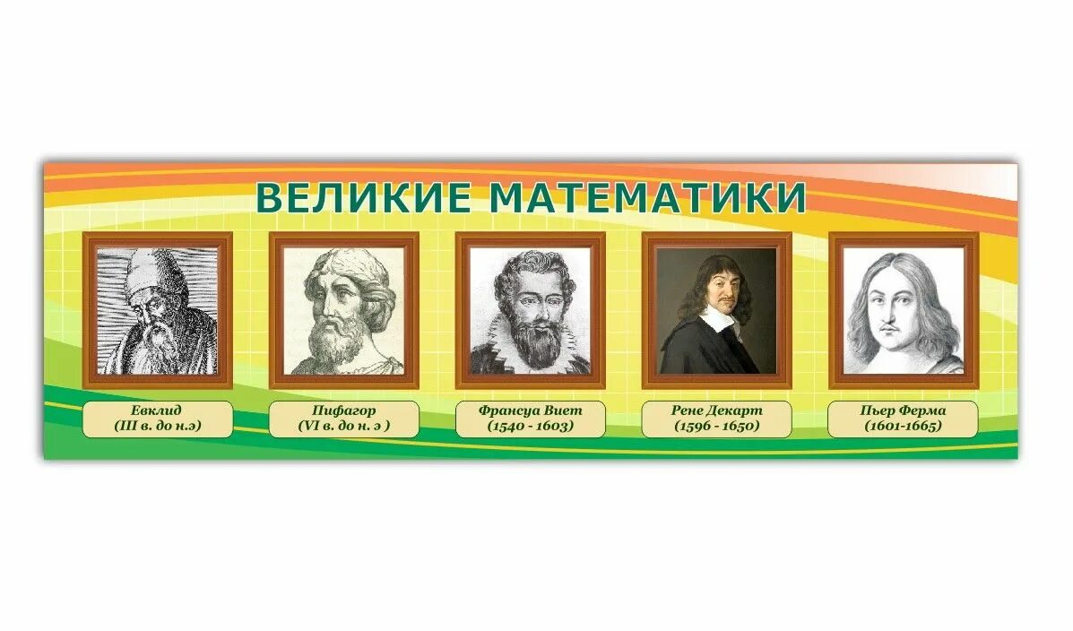 Стенд Великие математики. Стенды для математики. Комплект стендов для кабинета математики. Портреты математиков для кабинета математики. Игра великий математик