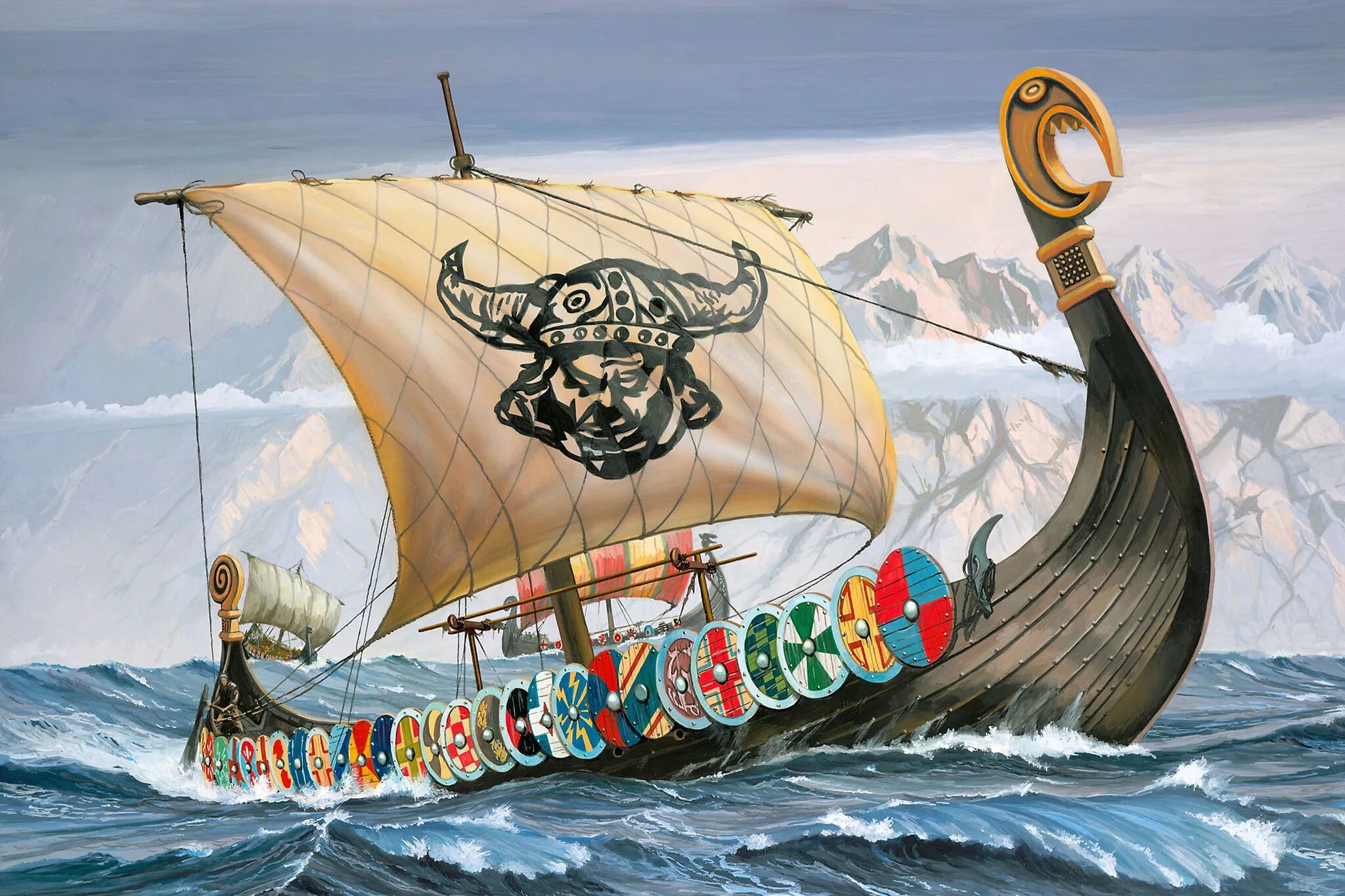 Viking ship модель корабля Revell. Корабли Драккар норманнов. Дракар корабль викингов. Ладья викингов дракар. Ладья море